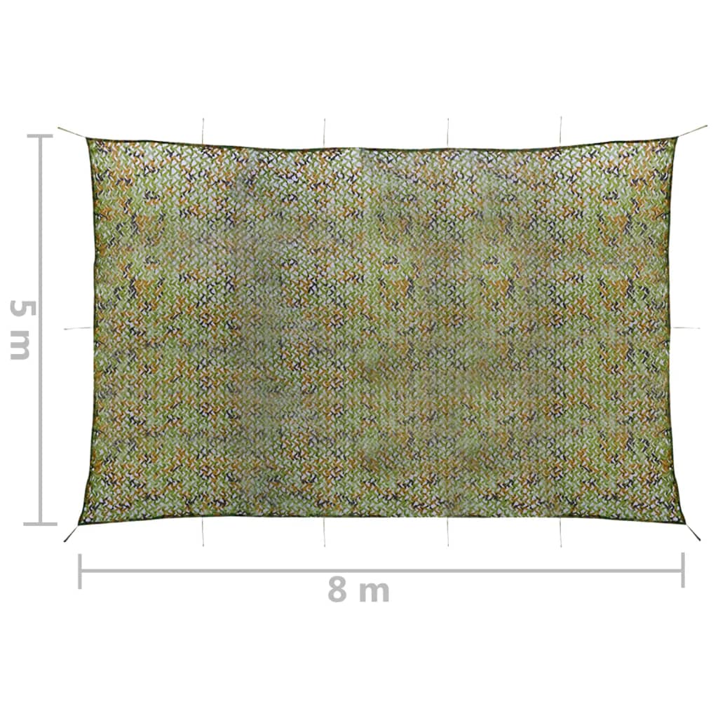 Berkfield Camouflage Net with Storage Bag 5x8 m Green