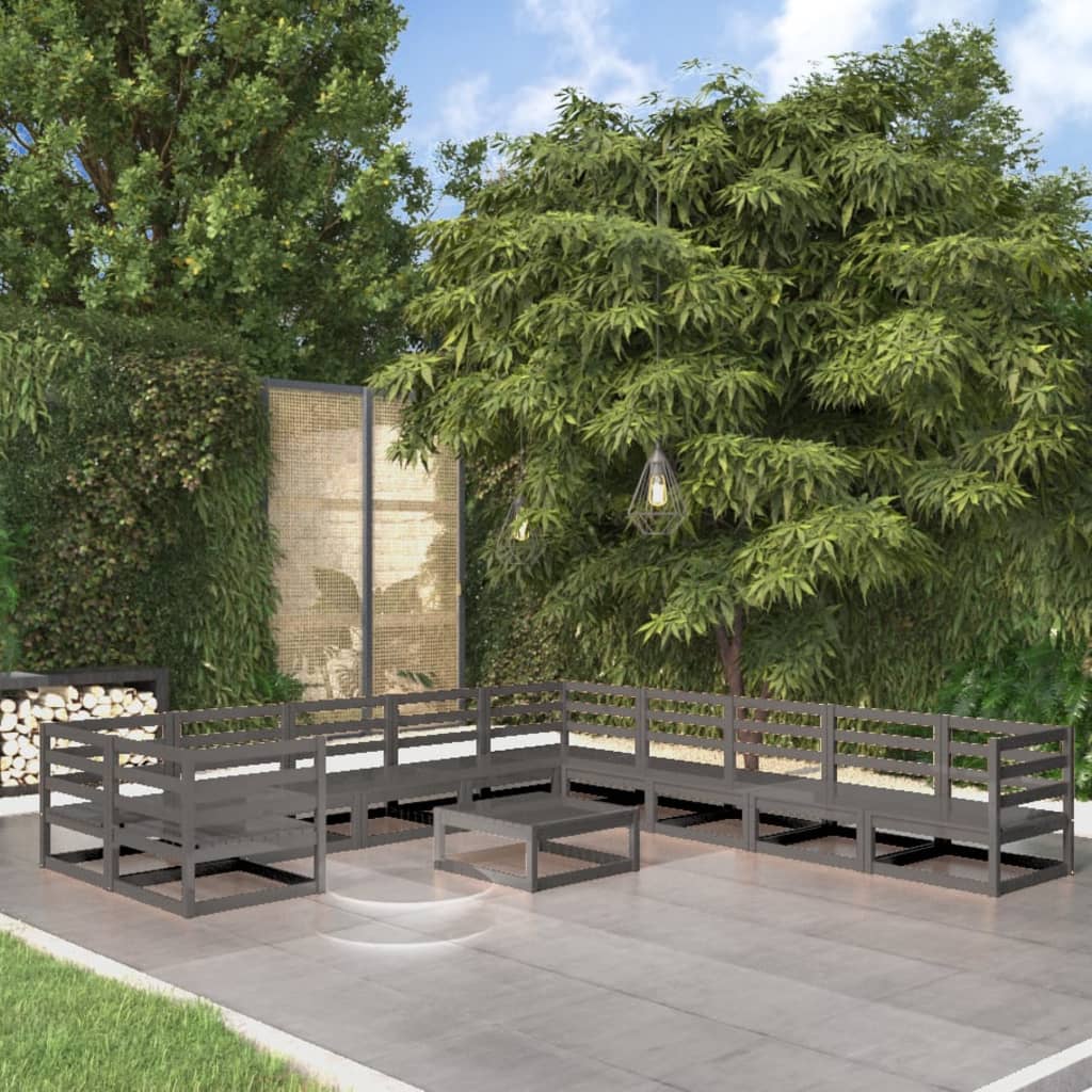 Berkfield 11 Piece Garden Lounge Set Solid Pinewood