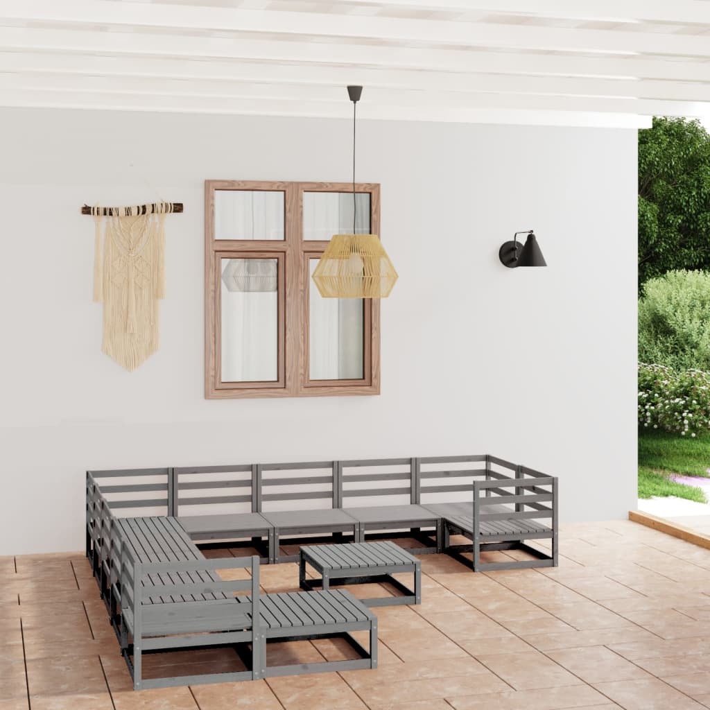 Berkfield 12 Piece Garden Lounge Set Solid Pinewood