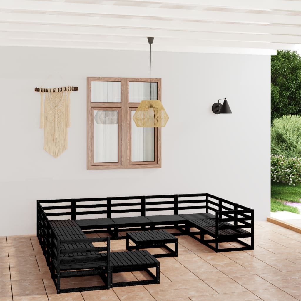 Berkfield 13 Piece Garden Lounge Set Solid Pinewood