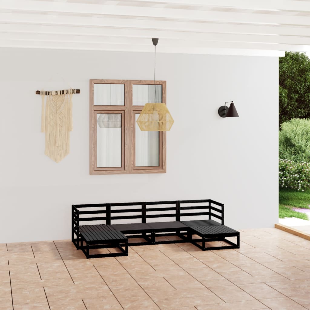 Berkfield 6 Piece Garden Lounge Set Solid Pinewood