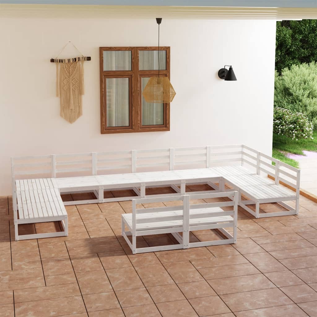 Berkfield 12 Piece Garden Lounge Set Solid Pinewood
