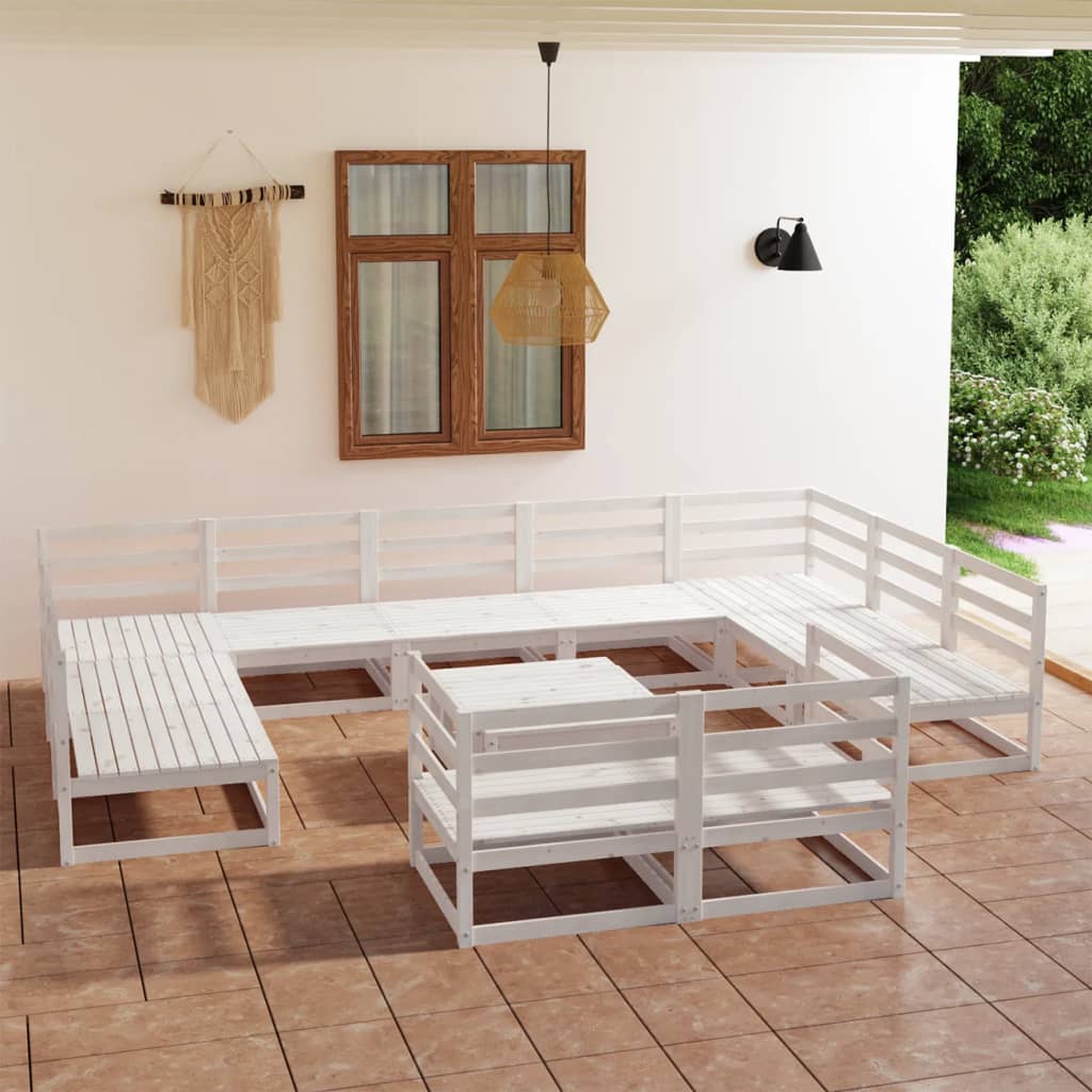 Berkfield 12 Piece Garden Lounge Set Solid Pinewood