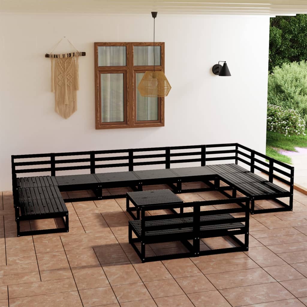 Berkfield 13 Piece Garden Lounge Set Solid Pinewood