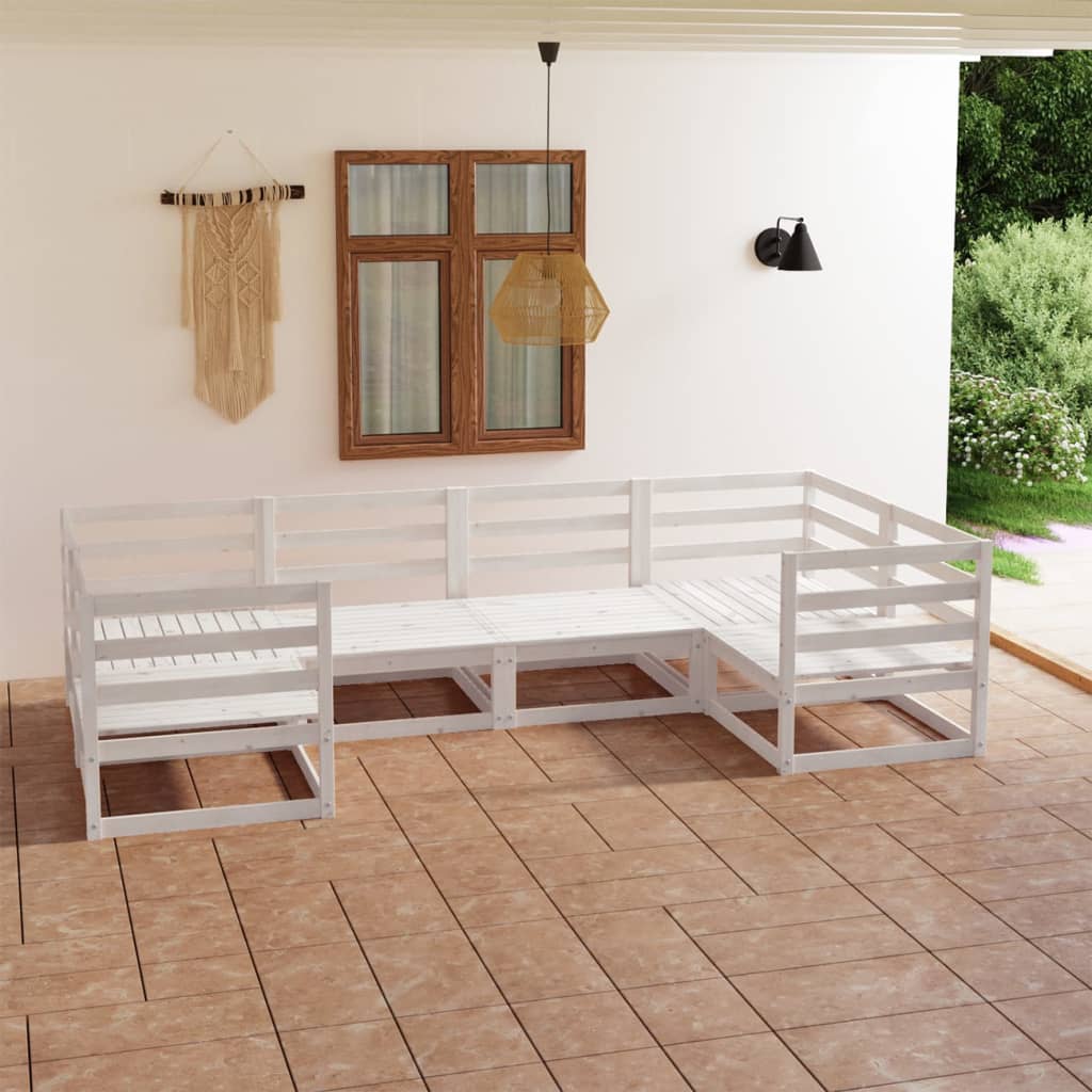Berkfield 6 Piece Garden Lounge Set Solid Wood Pine