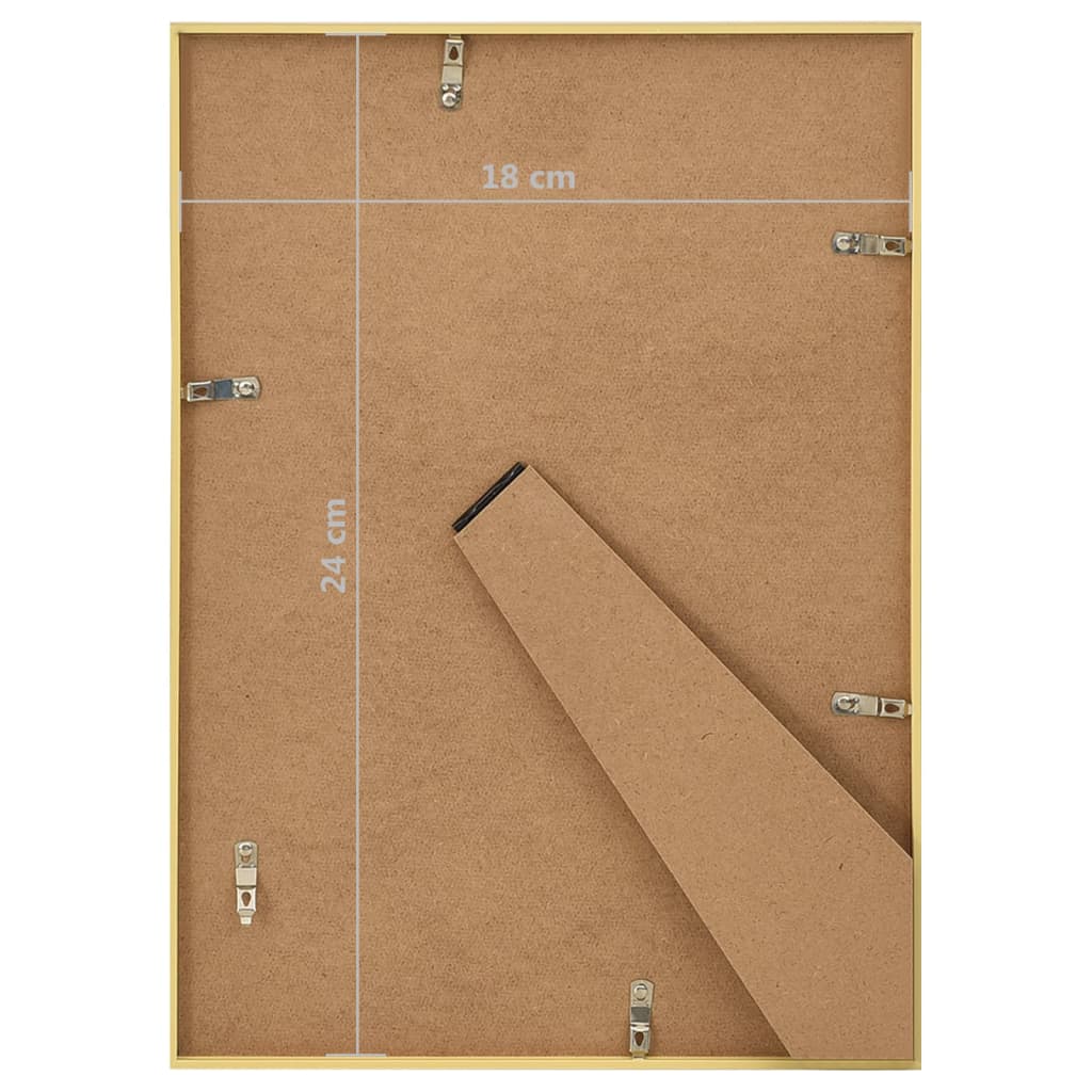 Berkfield Photo Frames Collage 3 pcs for Table Gold 18x24 cm MDF
