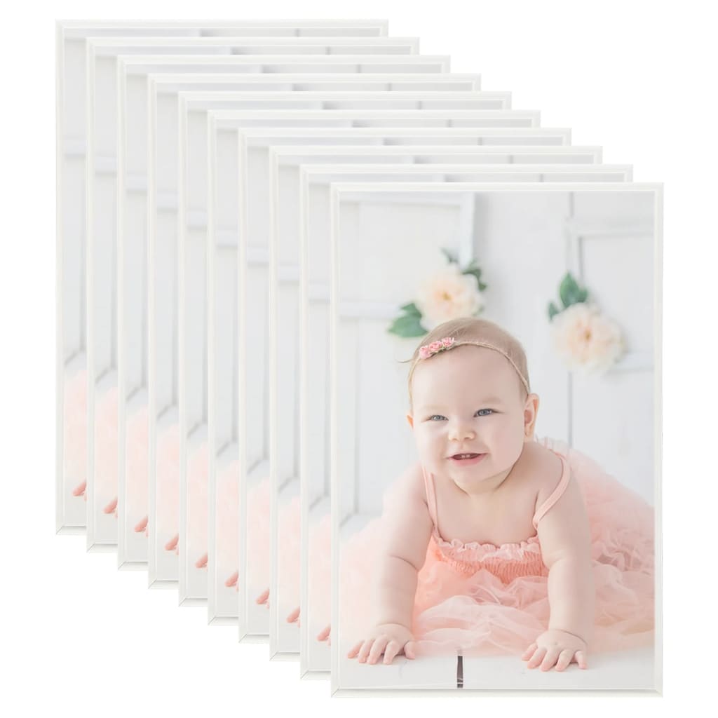 Berkfield Photo Frames Collage 10pcs for Table Silver 13x18cm MDF