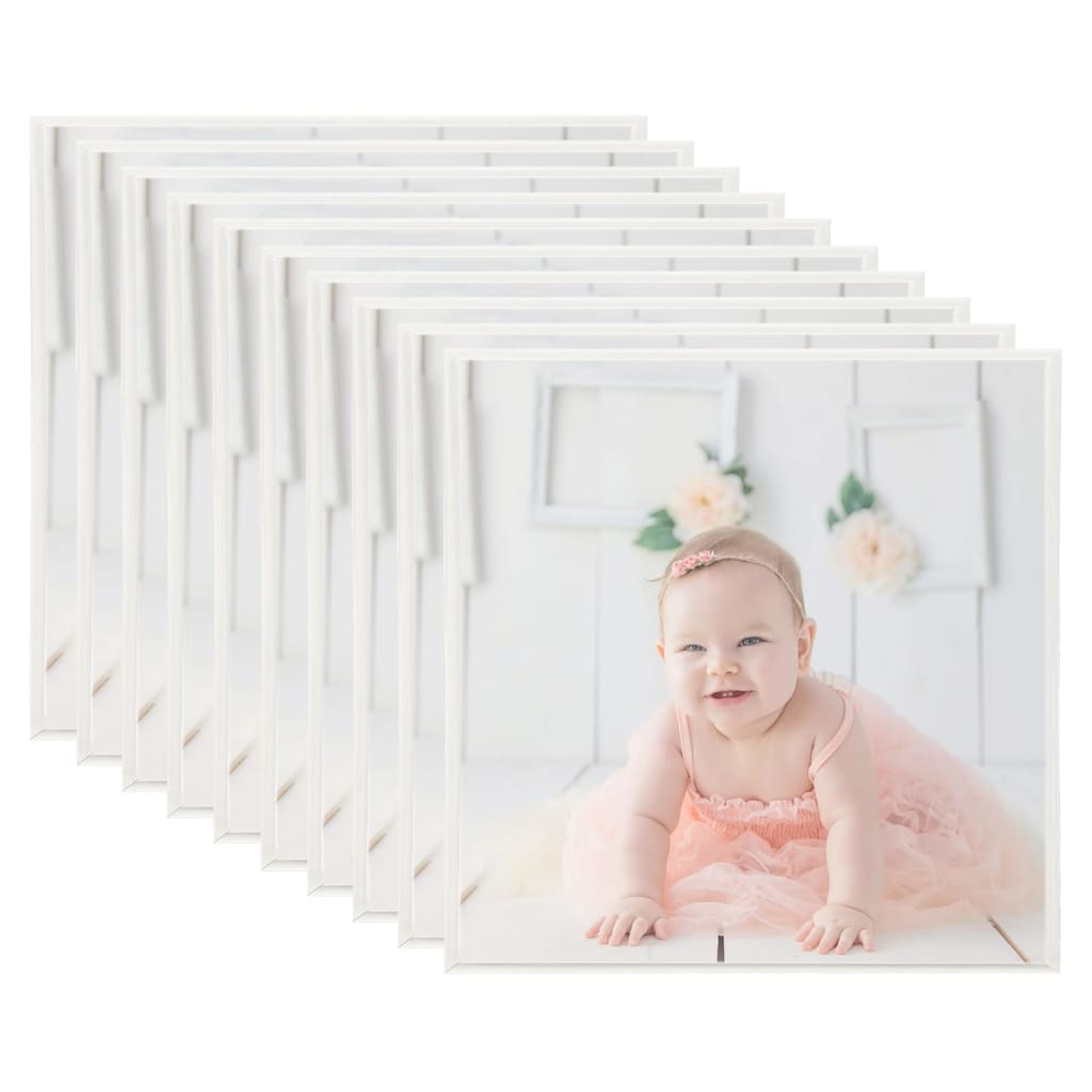 Berkfield Photo Frames Collage 10pcs for Table Silver 20x20cm MDF