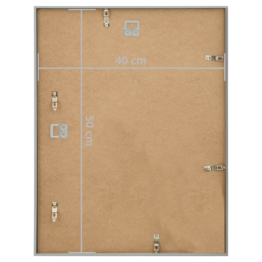 Berkfield Photo Frames Collage 3 pcs for Wall Silver 40x50cm MDF