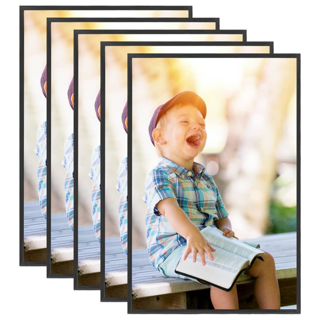 Berkfield Photo Frames Collage 5 pcs for Wall or Table Black 70x90 cm MDF