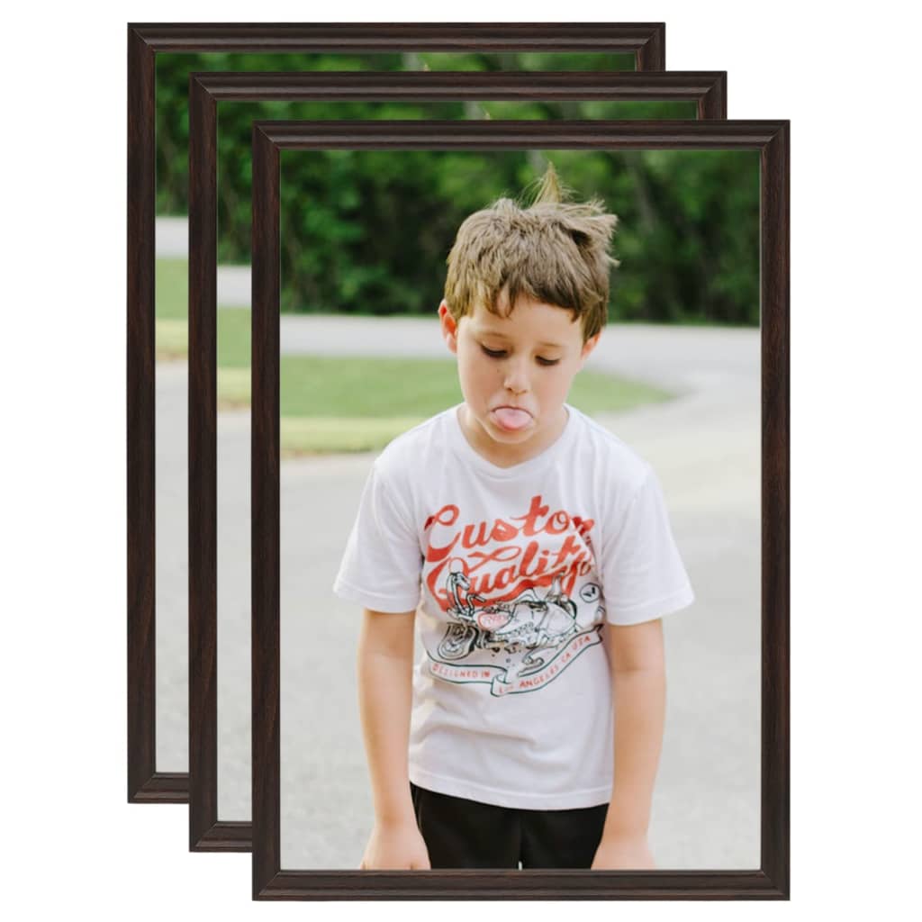 Berkfield Photo Frames Collage 3 pcs for Table Black 15x21 cm MDF
