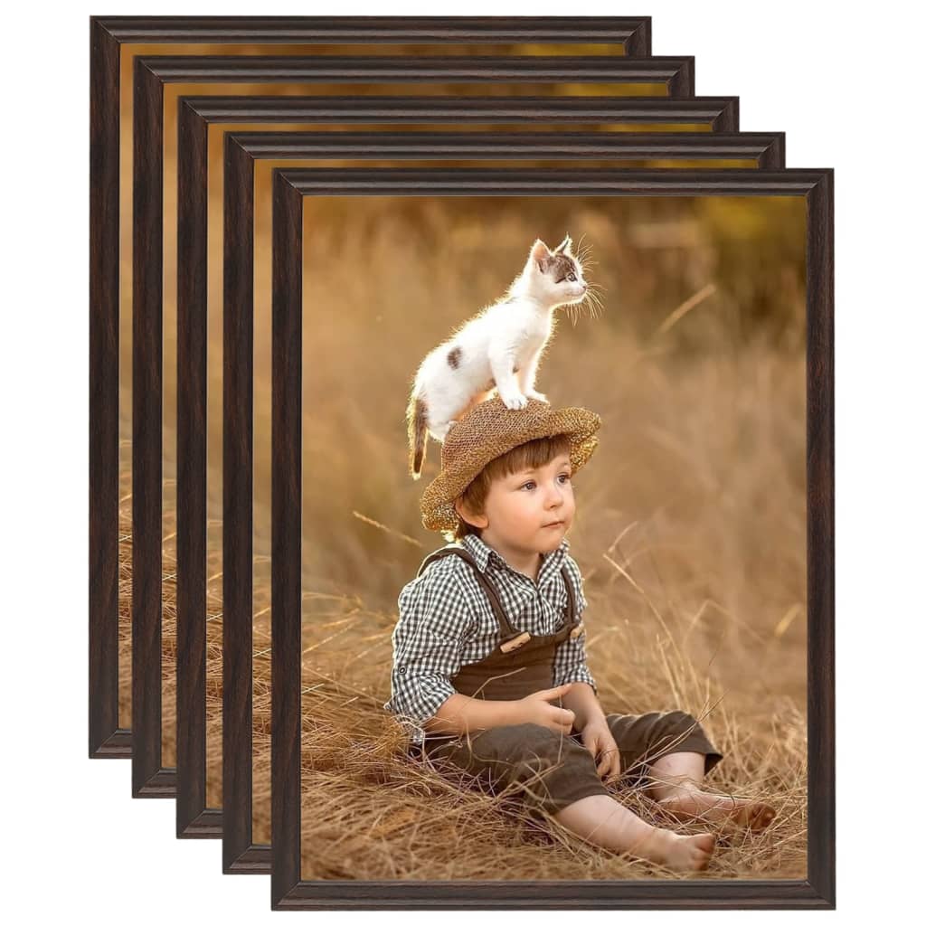 Berkfield Photo Frames Collage 5 pcs for Wall Black 50x60 cm MDF