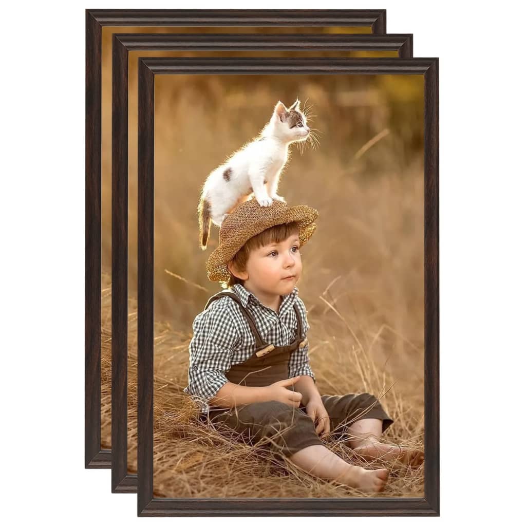 Berkfield Photo Frames Collage 3 pcs for Wall Black 50x70 cm MDF