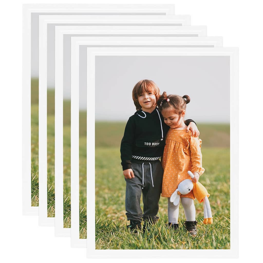 Berkfield Photo Frames Collage 5pcs for Wall or Table White 42x59.4cm MDF