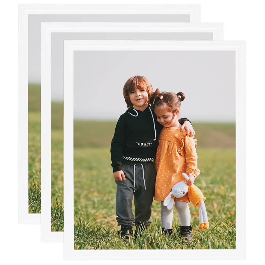 Berkfield Photo Frames Collage 3 pcs for Wall White 50x60 cm MDF