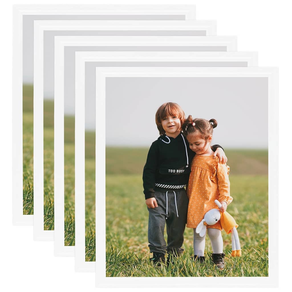 Berkfield Photo Frames Collage 5 pcs for Wall or Table White 50x60 cm MDF