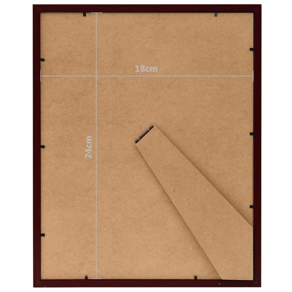 Berkfield Photo Frames Collage 3 pcs for Table Dark Red 18x24 cm