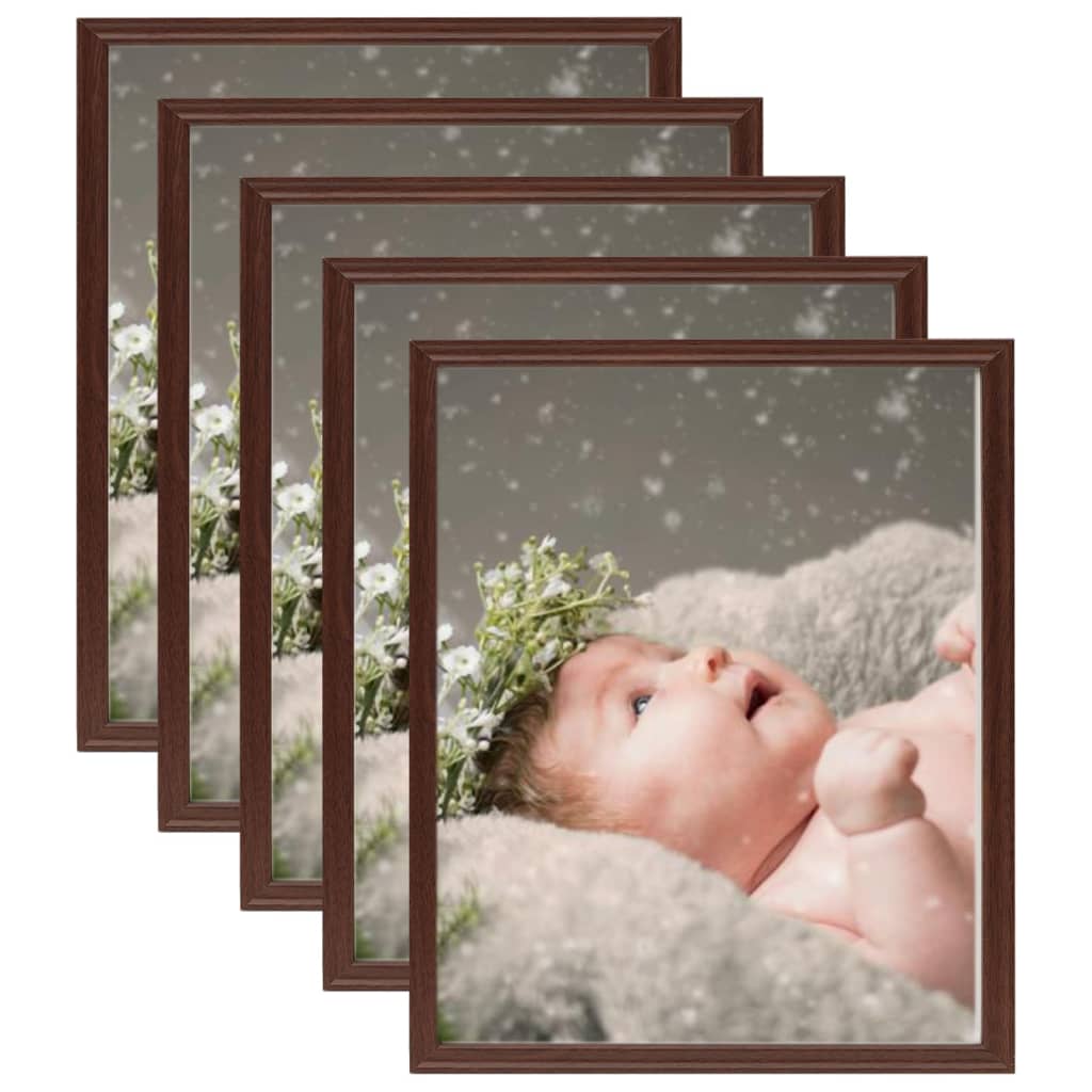 Berkfield Photo Frames Collage 5 pcs for Table Dark Red 20x25 cm
