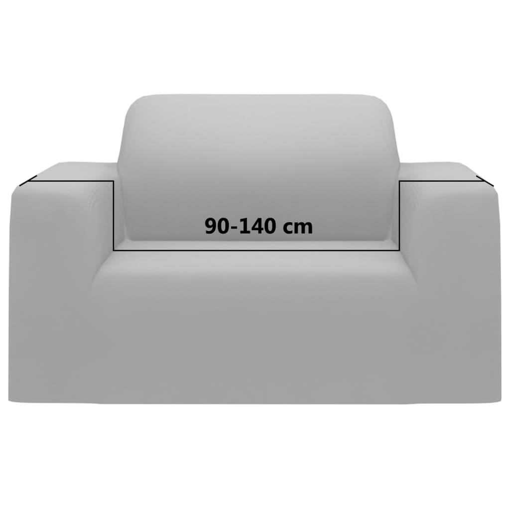 Berkfield Stretch Couch Slipcover Grey Polyester Jersey