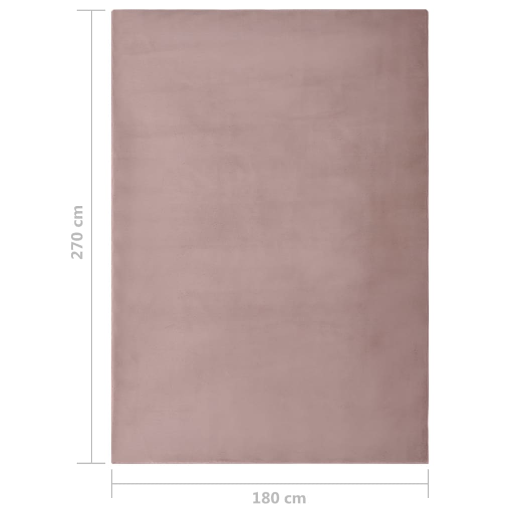 Berkfield Rug Faux Rabbit Pelt 180x270 cm Old Pink