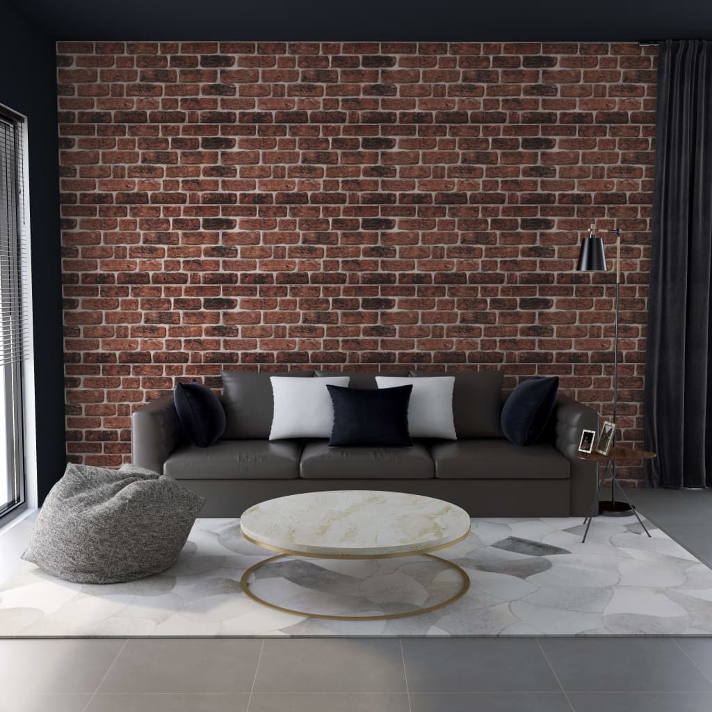 Berkfield 3D Wall Panels with Dark Brown Brick Design 10 pcs EPS