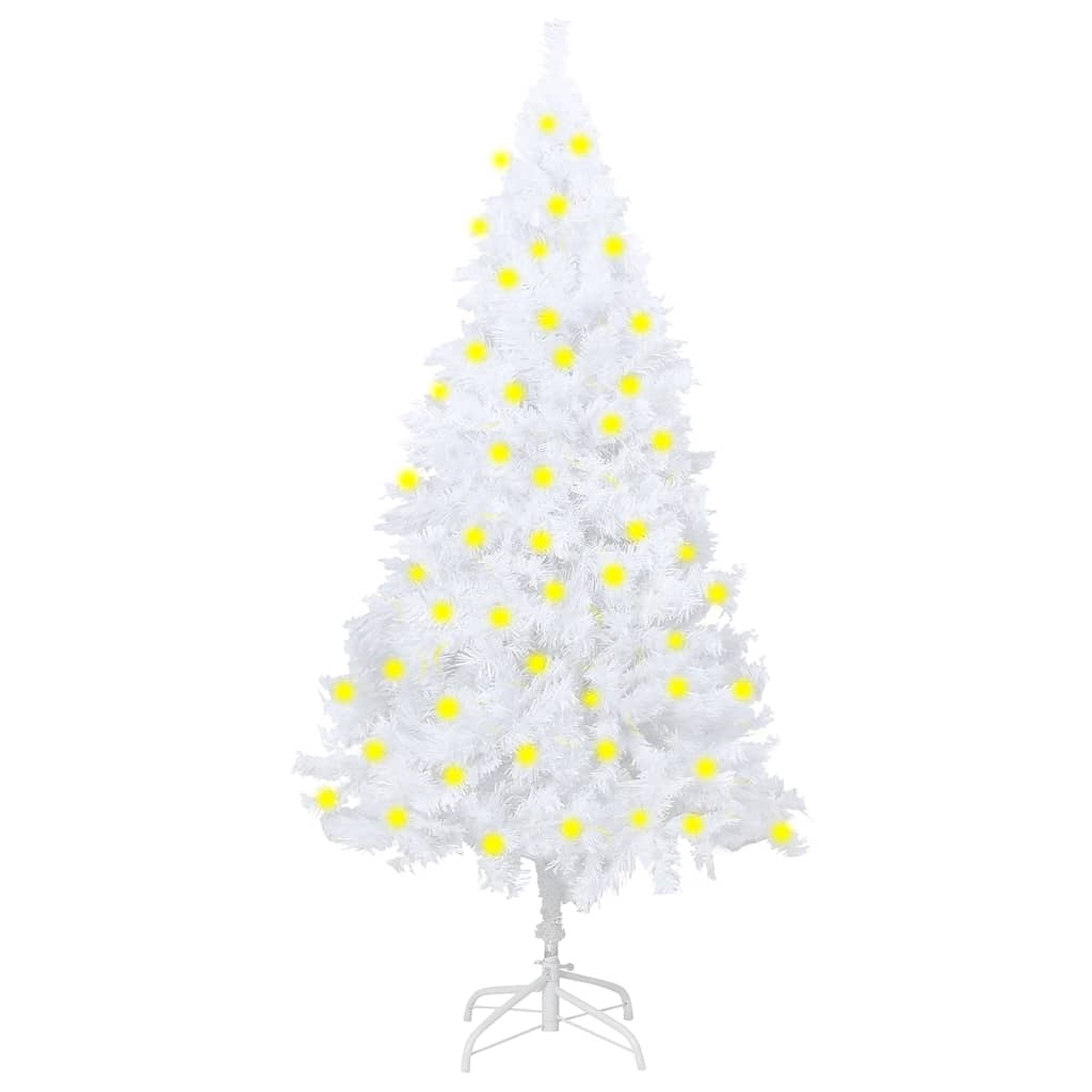 Berkfield Artificial Christmas Tree with LEDs&Thick Branches White 180 cm