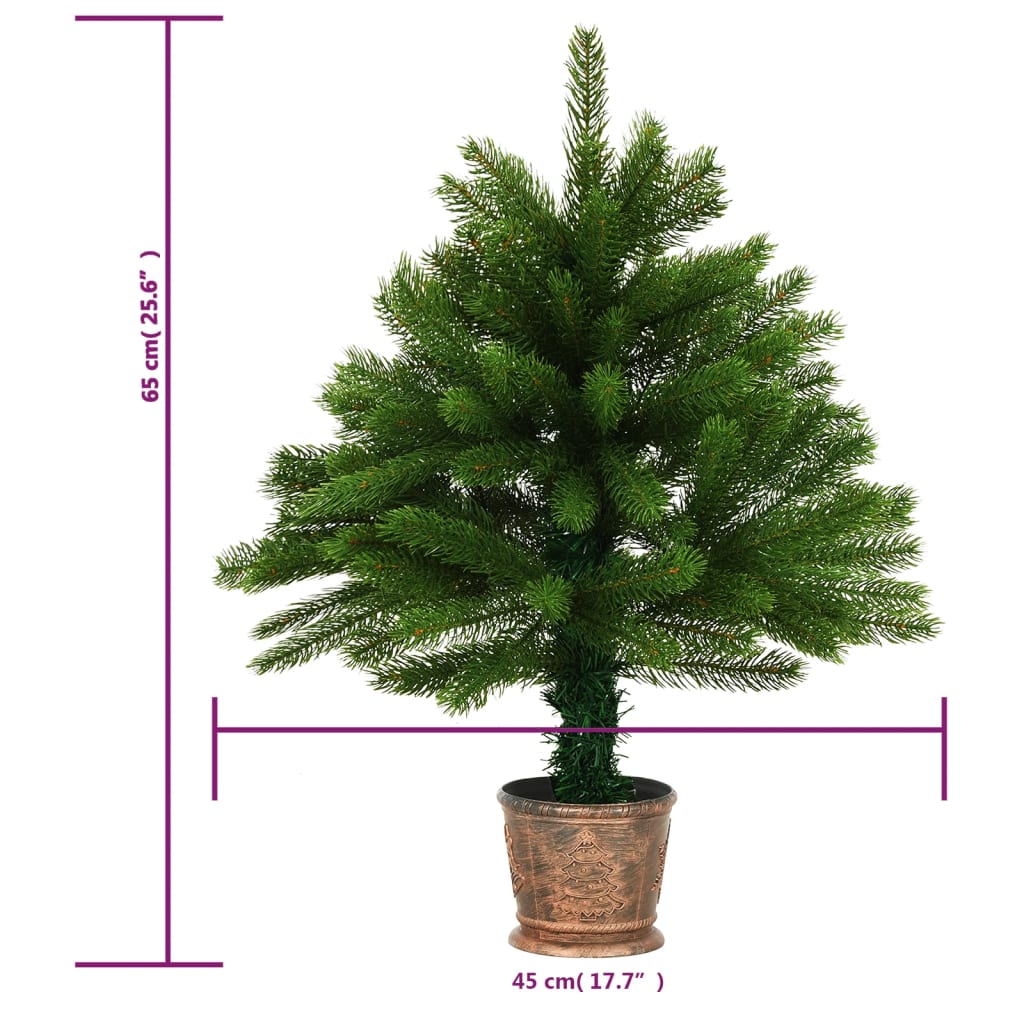 Berkfield Artificial Christmas Tree with LEDs 65 cm Green