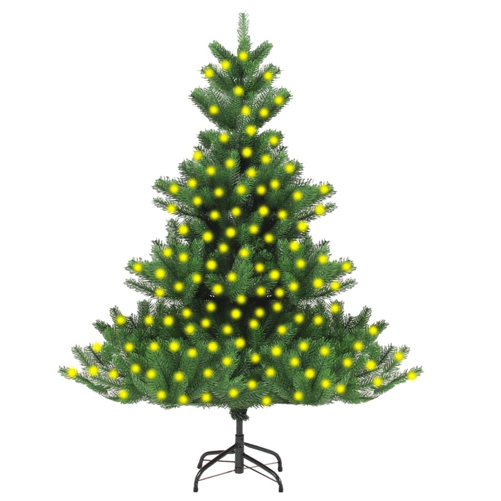 Berkfield Nordmann Fir Artificial Christmas Tree with LEDs Green 240 cm