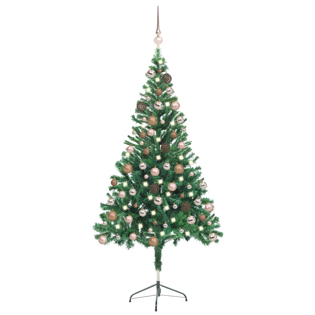 Berkfield Artificial Christmas Tree with LEDs&Ball Set 150cm 380 Branches