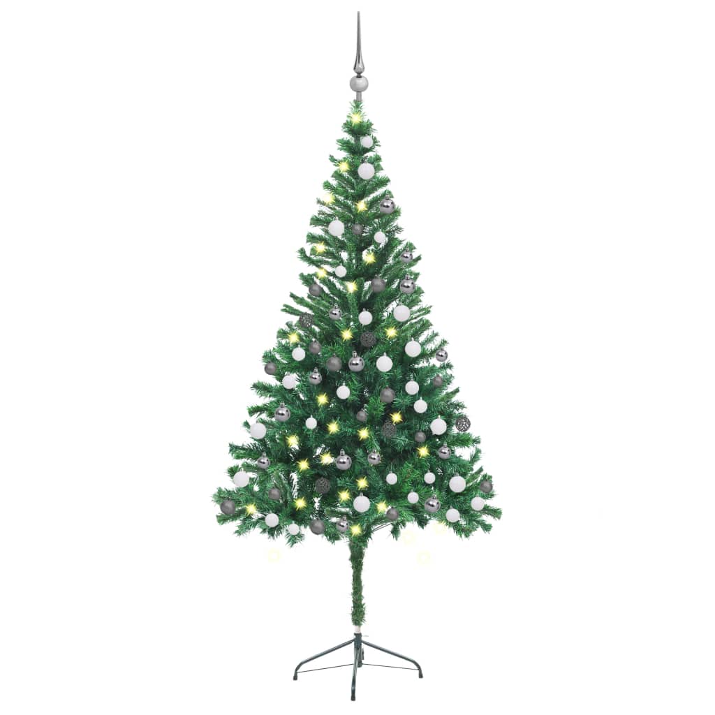 Berkfield Artificial Christmas Tree with LEDs&Ball Set 180cm 564 Branches