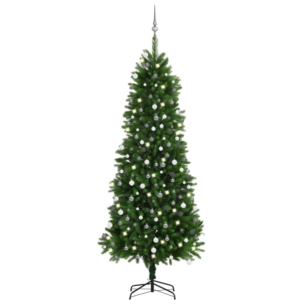 Berkfield Artificial Christmas Tree with LEDs&Ball Set 240 cm Green