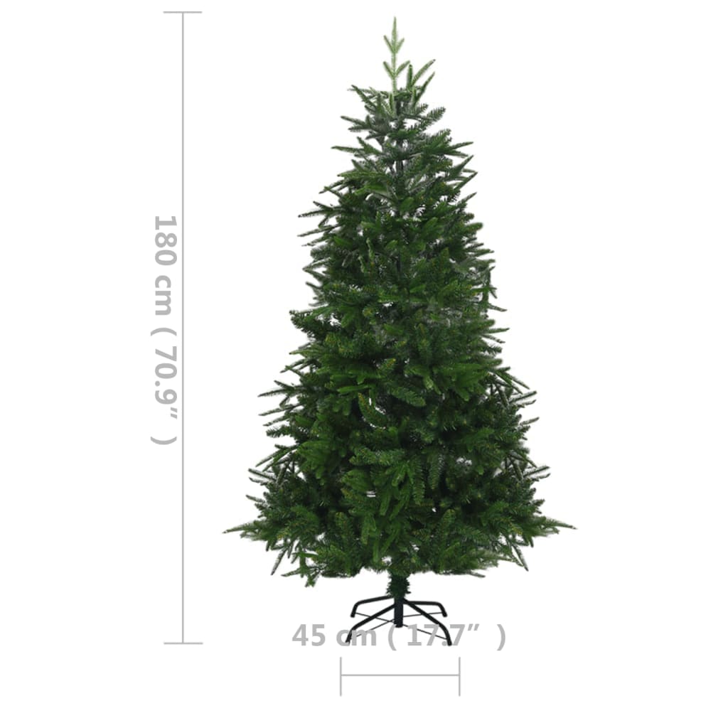 Berkfield Artificial Christmas Tree with LEDs Green 180 cm PVC&PE
