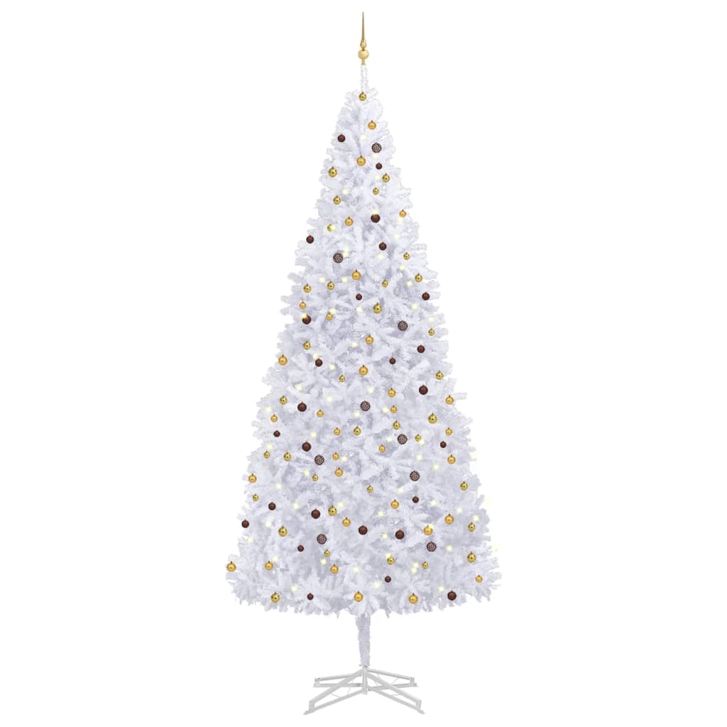 Berkfield Artificial Christmas Tree with LEDs&Ball Set 500 cm White