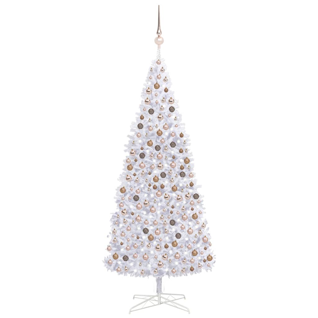 Berkfield Artificial Christmas Tree with LEDs&Ball Set LEDs 400 cm White