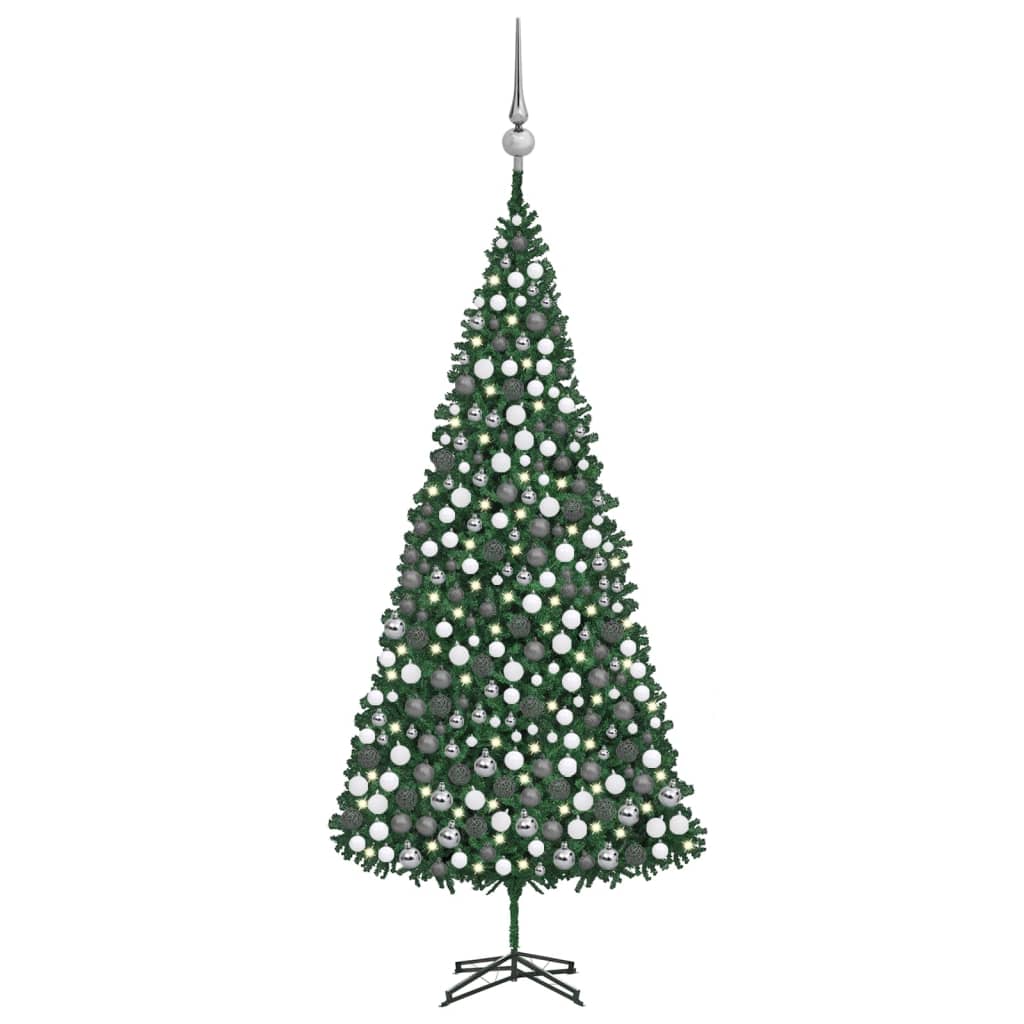 Berkfield Artificial Christmas Tree with LEDs&Ball Set 500 cm Green