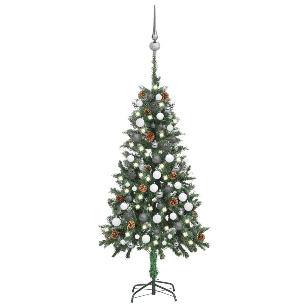 Berkfield Artificial Christmas Tree with LEDs&Ball Set Pine Cones 150 cm