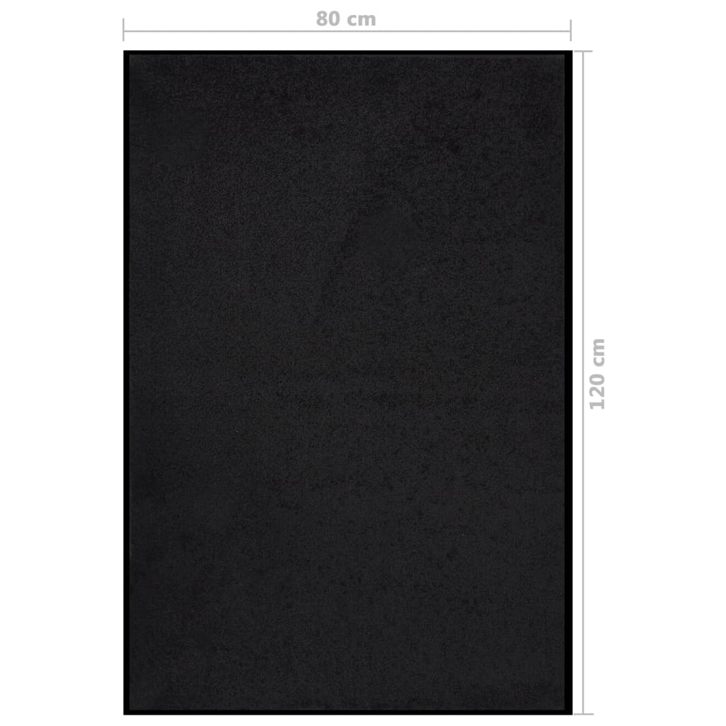 Berkfield Doormat Black 80x120 cm
