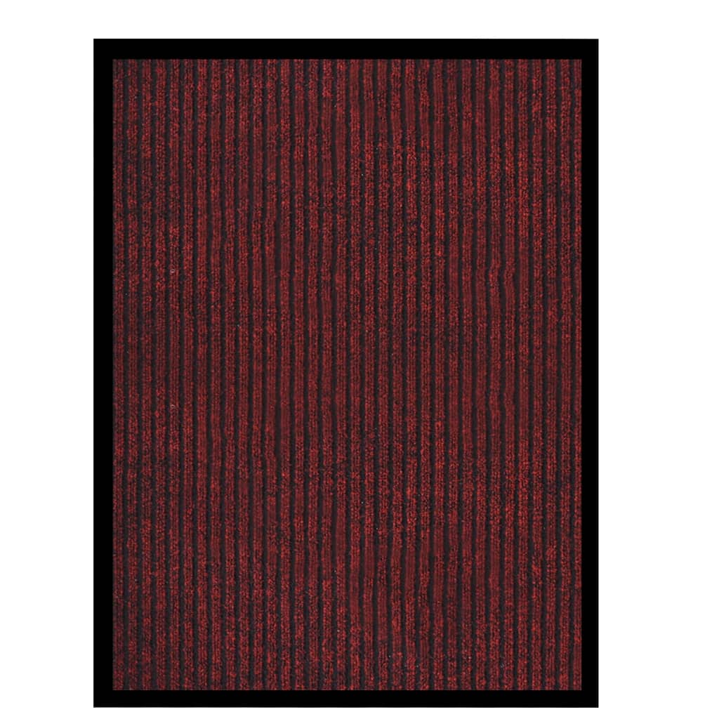 Berkfield Doormat Striped Red 60x80 cm