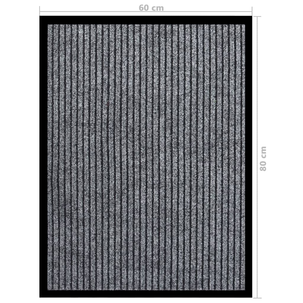 Berkfield Doormat Striped Grey 60x80 cm