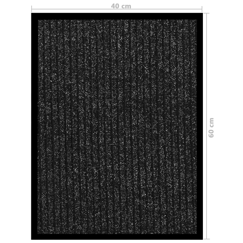 Berkfield Doormat Striped Anthracite 40x60 cm