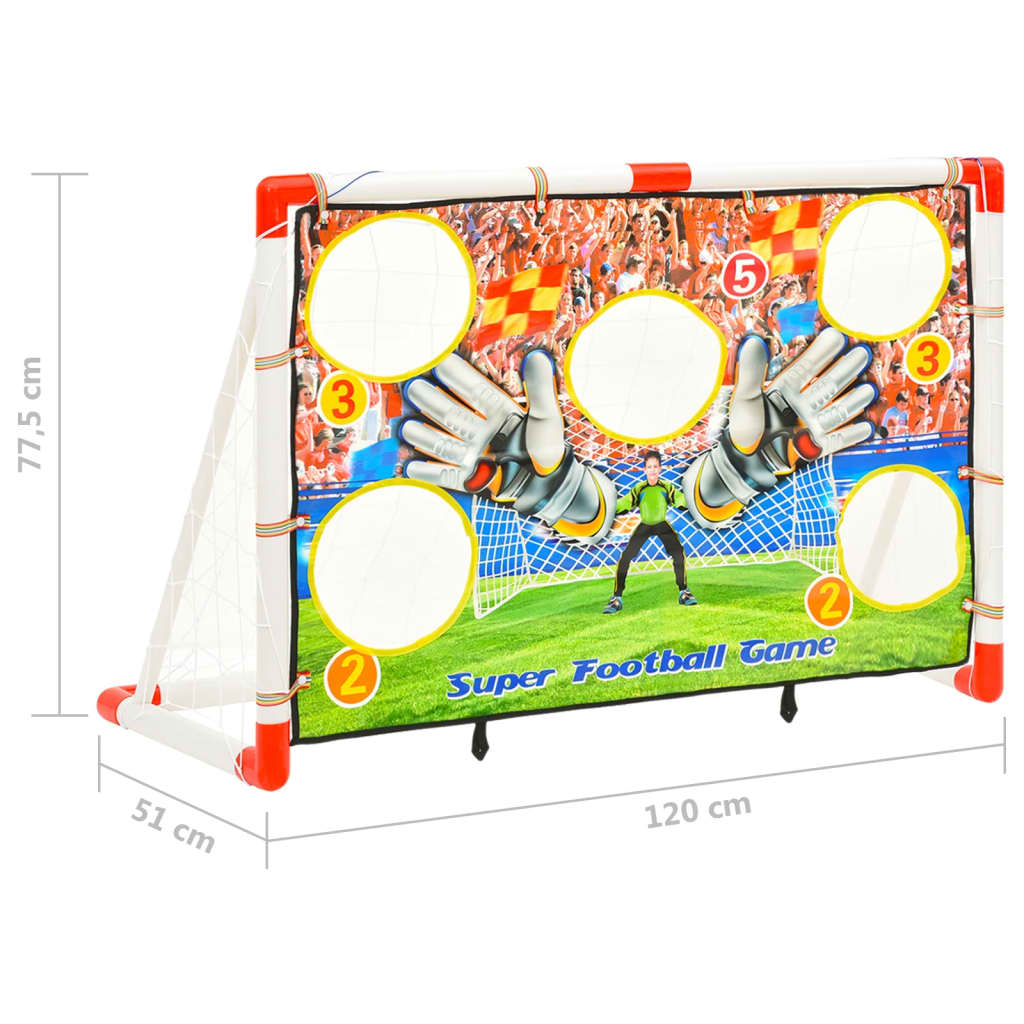 Berkfield Children Football Goal Set with Goal Wall 120x51x77.5 cm