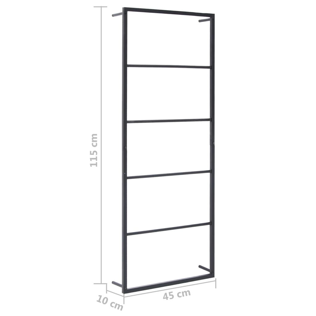 Berkfield Towel Rack Black 45x10x115 cm Steel