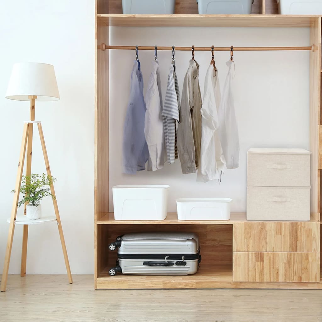 Berkfield Storage Boxes 2 pcs Fabric 43x34x23 cm Cream