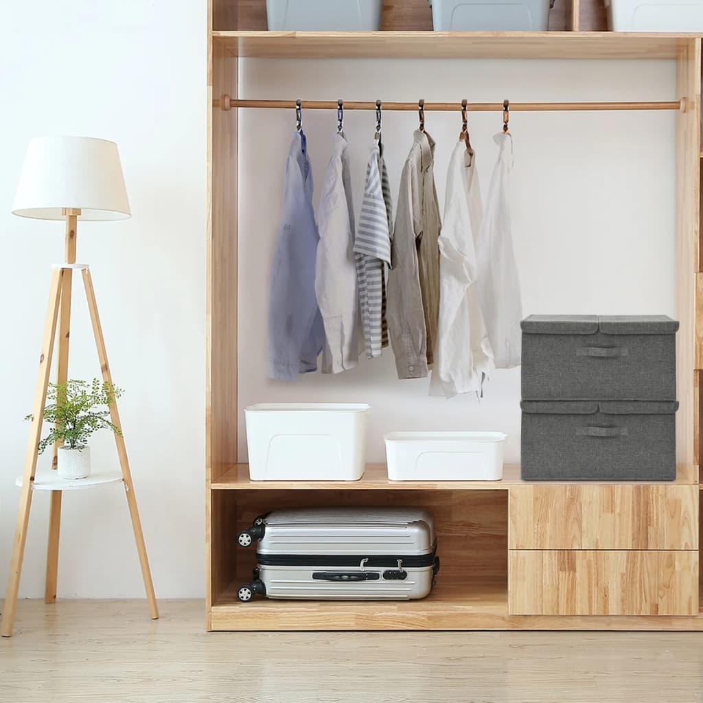 Berkfield Storage Boxes 2 pcs Fabric 50x30x25 cm Anthracite