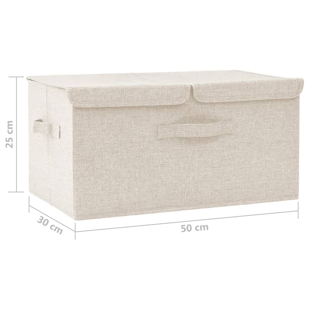 Berkfield Storage Box Fabric 50x30x25 cm Cream