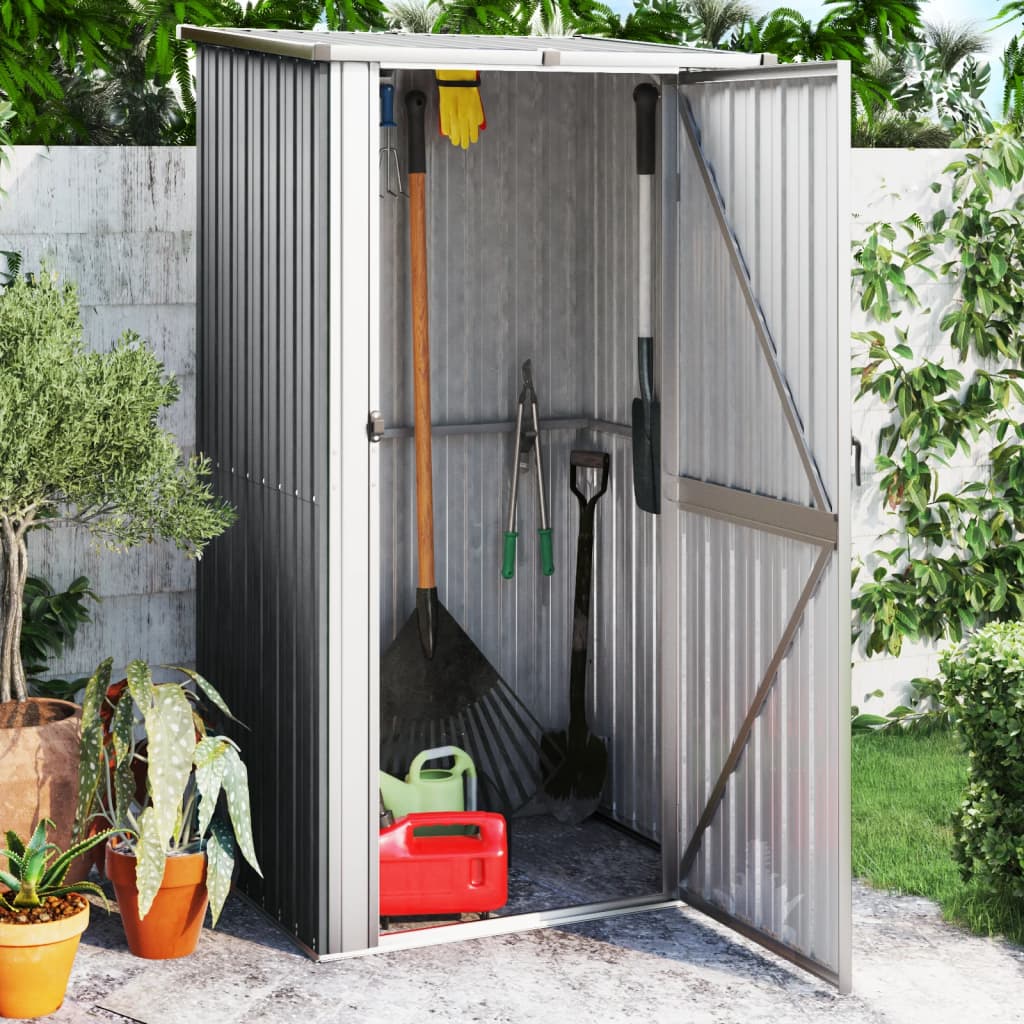 Berkfield Garden Shed Grey 118.5x97x209.5 cm Galvanised Steel