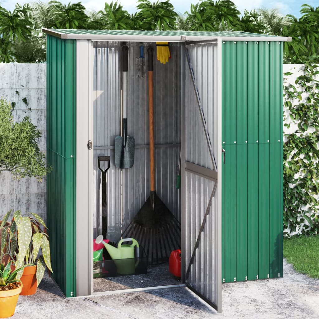 Berkfield Garden Shed Green 180.5x97x209.5 cm Galvanised Steel