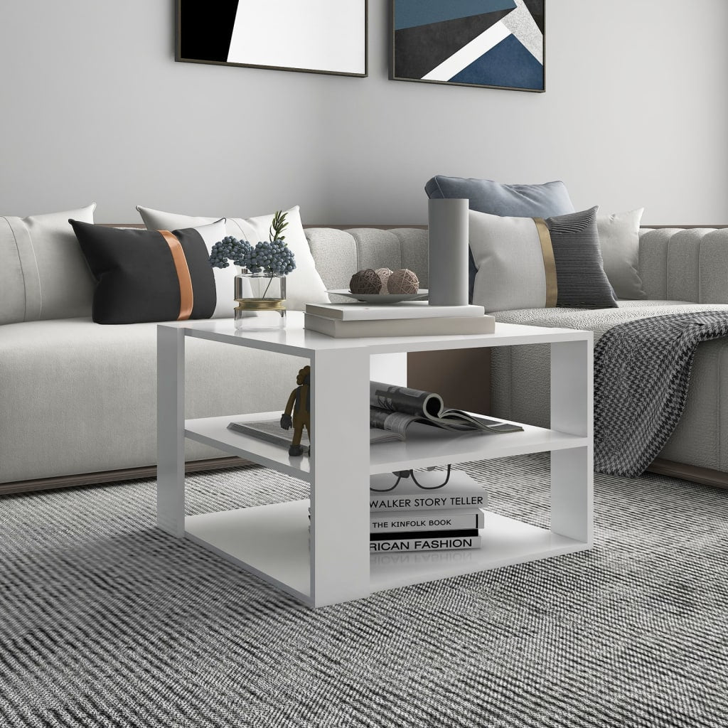 Berkfield Coffee Table White 60x60x40 cm Engineered Wood