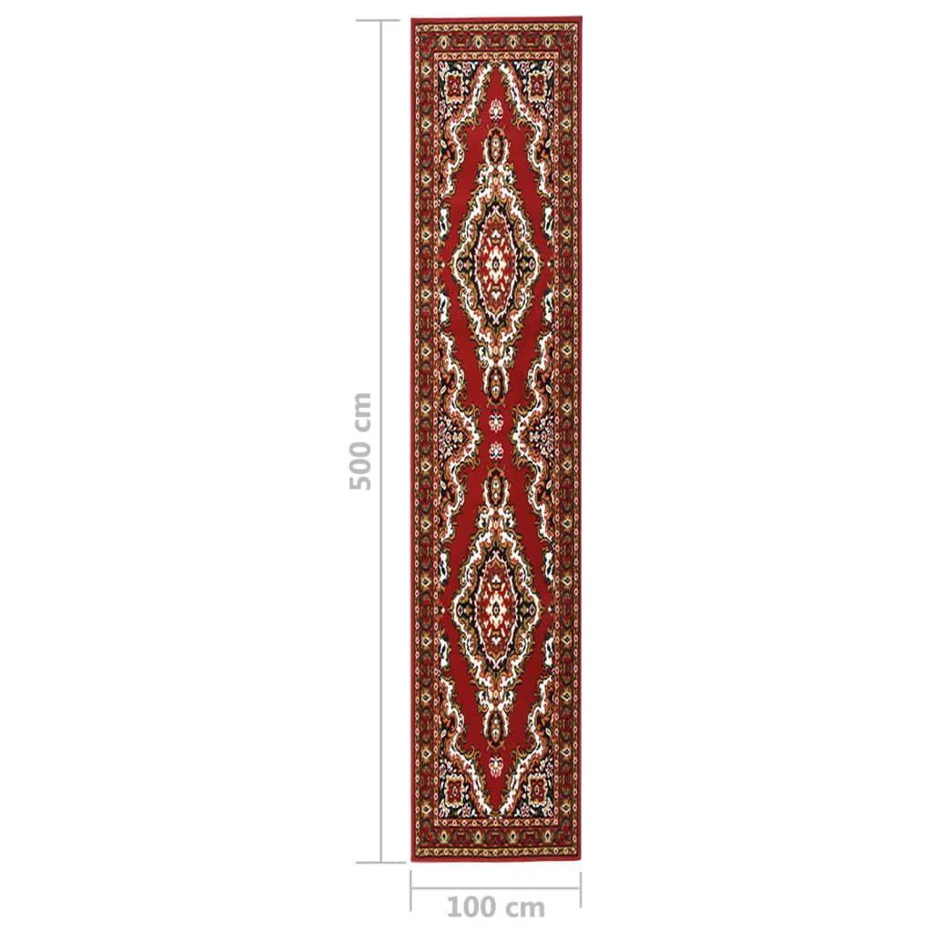 Berkfield Runner Rug BCF Oriental Red 100x500 cm