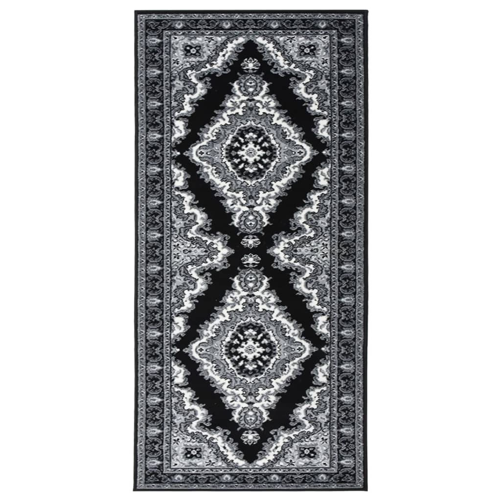 Berkfield Runner Rug BCF Black 100x200 cm